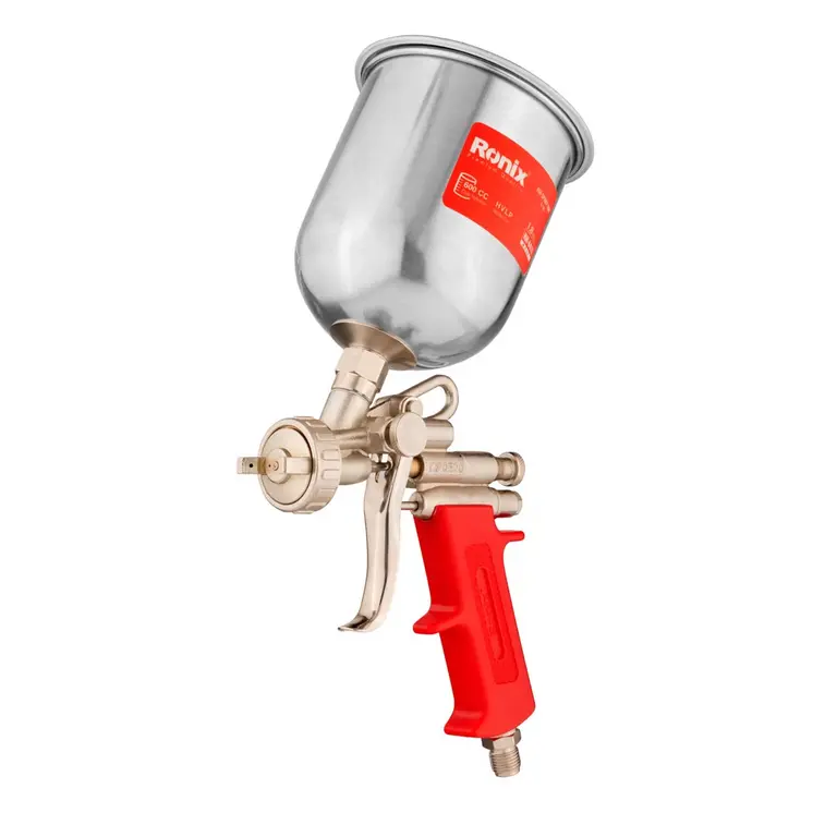 Pistola Pintura 600cc Bico 1.8mm Copo Metálico Ronix RH-6418
