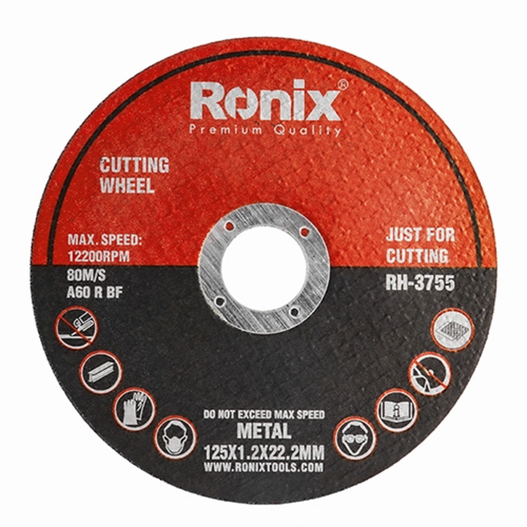 Disco De Corte Metal 125 x 1.2 x 22.2mm Ronix RH-3755